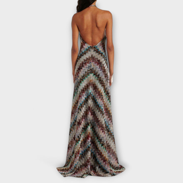 Reese - Jodie pletené šaty s barevným herringbonovým vzorem