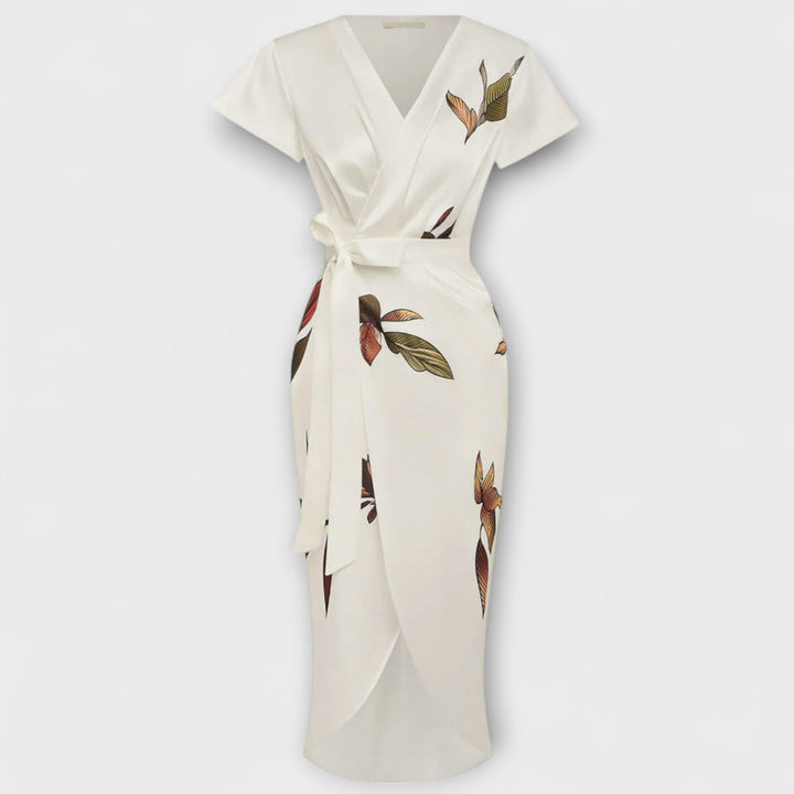 Saténové zavinovací šaty