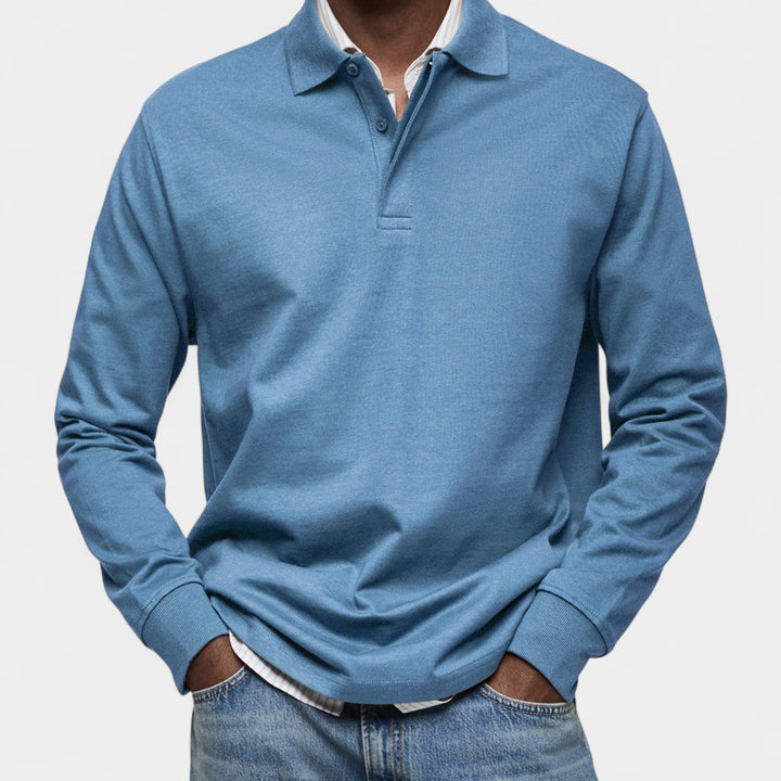 Tomáš – Elegantní pánské polo s dlouhým rukávem
