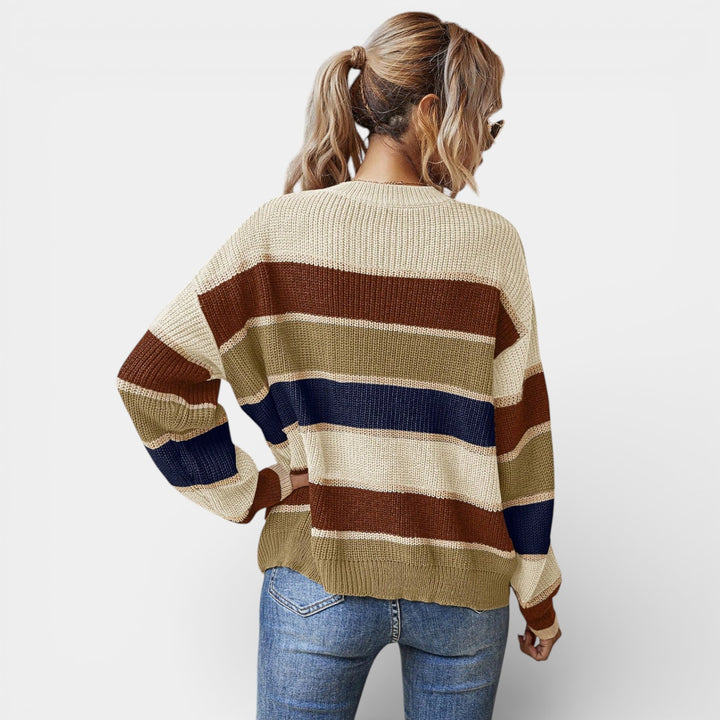 Barbora – Pruhovaný pletený svetr