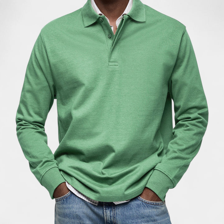 Tomáš – Elegantní pánské polo s dlouhým rukávem