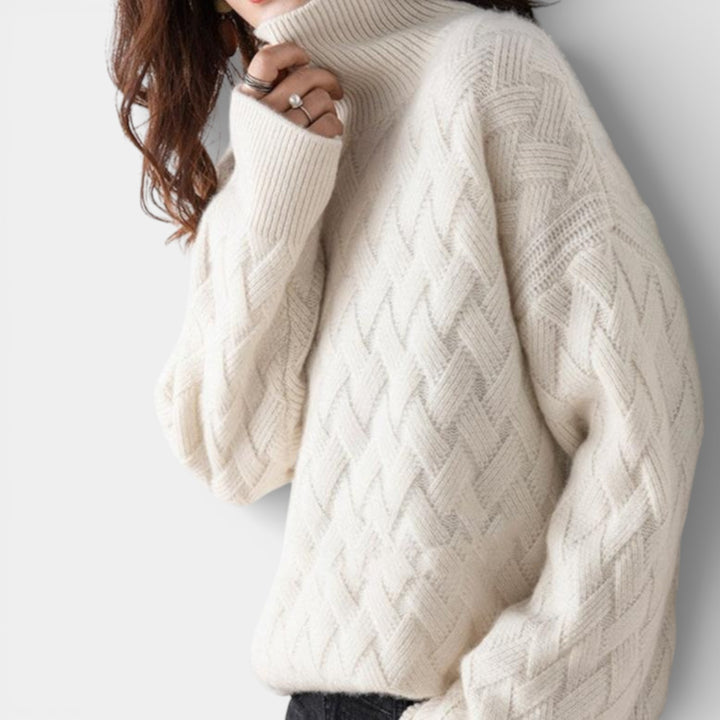 Hana – Kašmírový rolák s plastickým vzorem