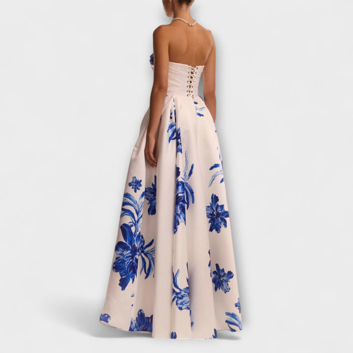 Rosalie - Chic off-shoulder květinové maxi šaty