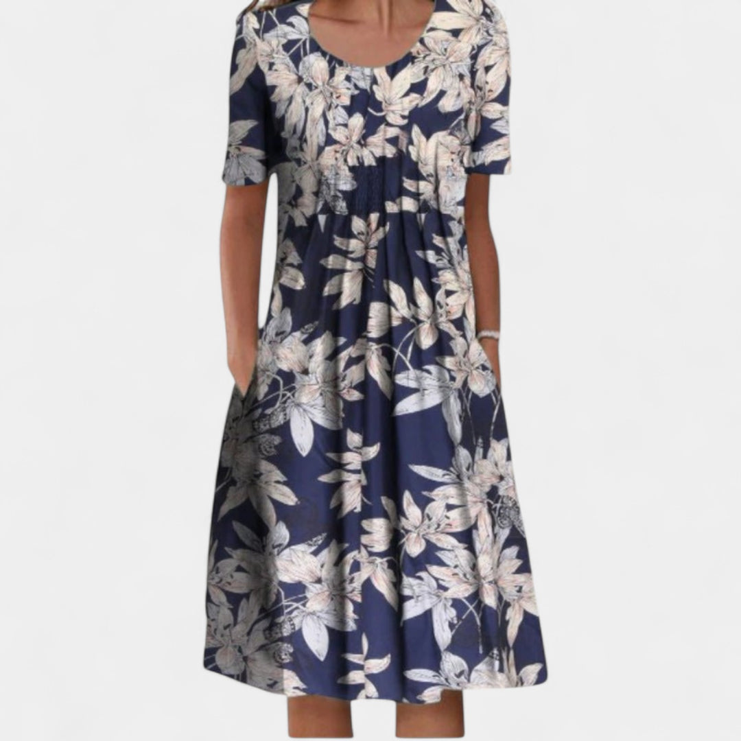 Andrea – Květinové šaty s kapsami