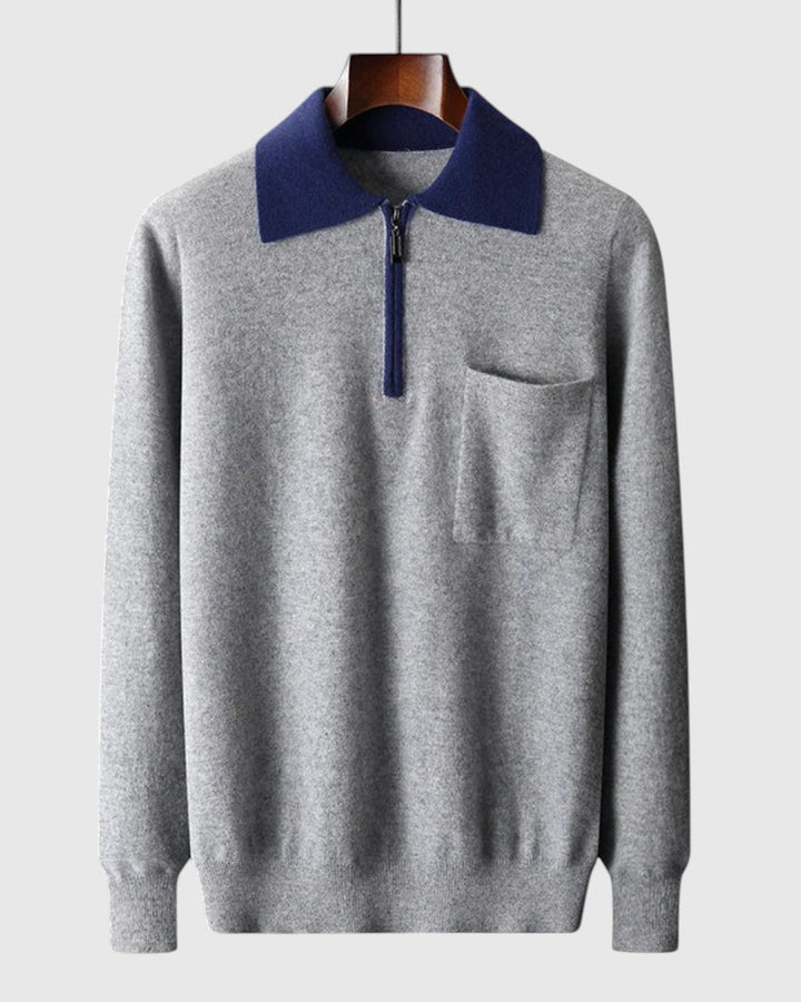 Libuše- Polo Castelle s zipem z kašmíru