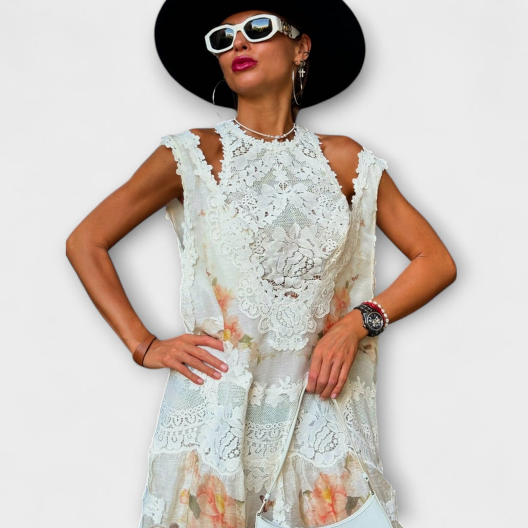 Lottie - Elegantní Maxi Šaty s Krajkou Kelly