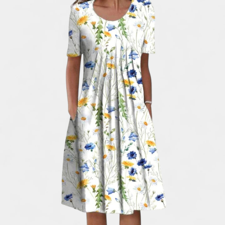 Andrea – Květinové šaty s kapsami