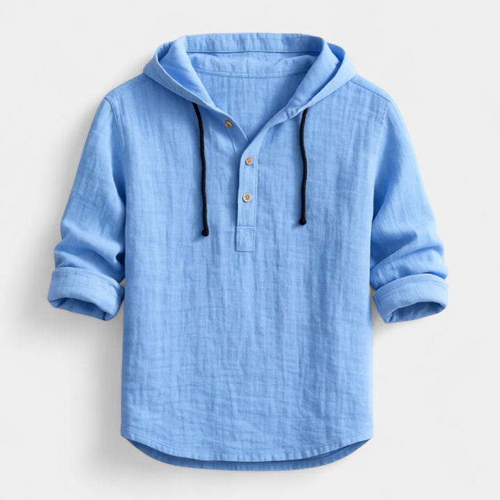 Adam – Lněná košile s kapucí