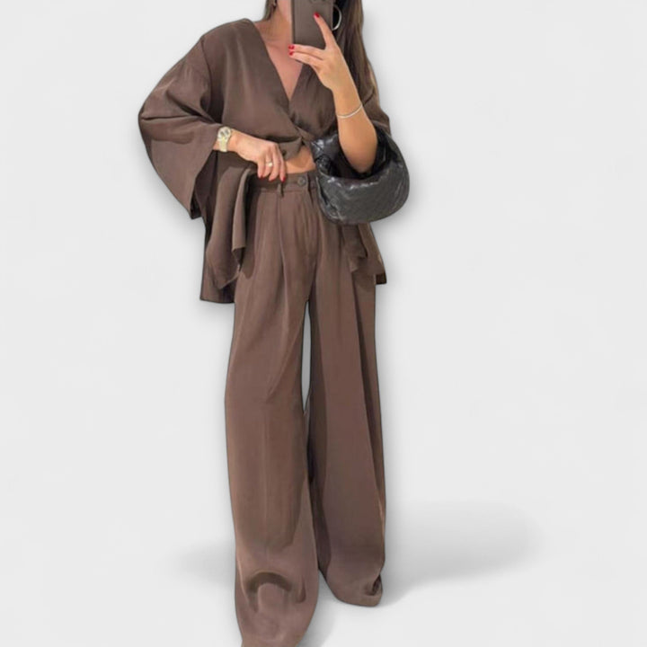 Jacqueline - Dvouvrstvý top a kalhoty