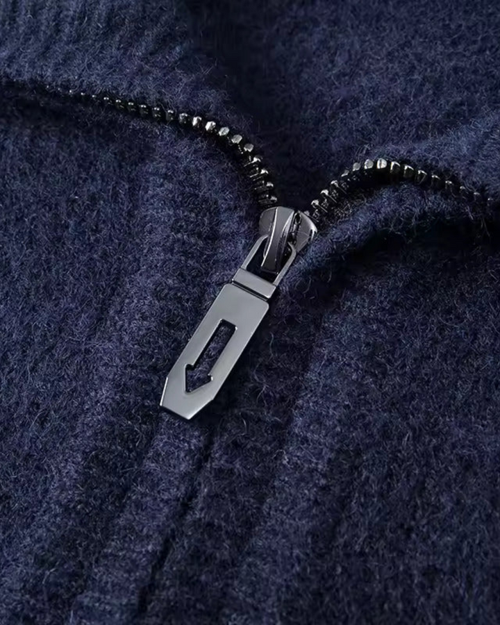 Libuše- Kašmírový svetr s čtvrtovým zipem Gstaad