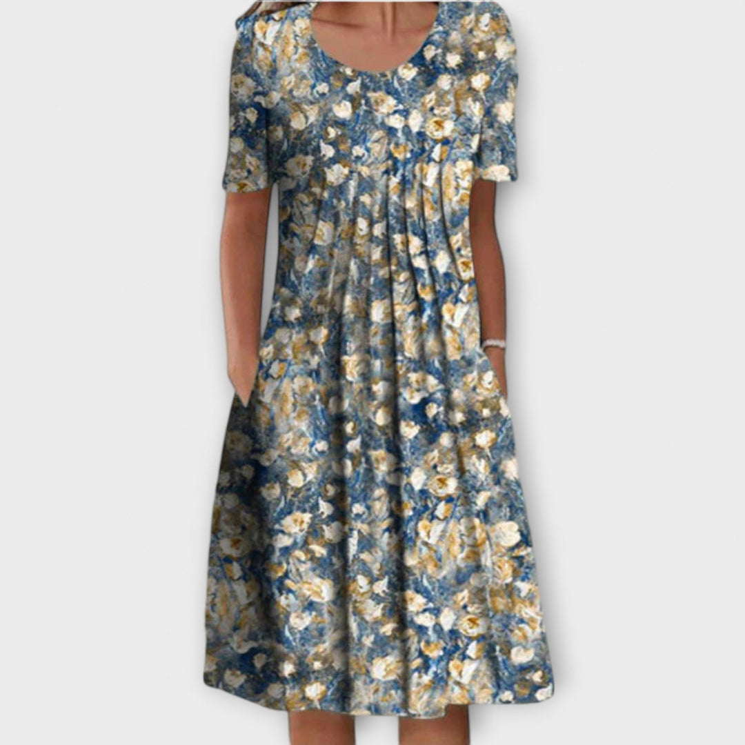 Emelie – Stylové vrstvené šaty s kontrolou bříška