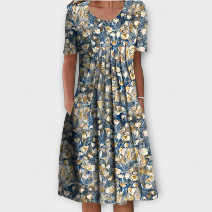 Emelie – Stylové vrstvené šaty s kontrolou bříška