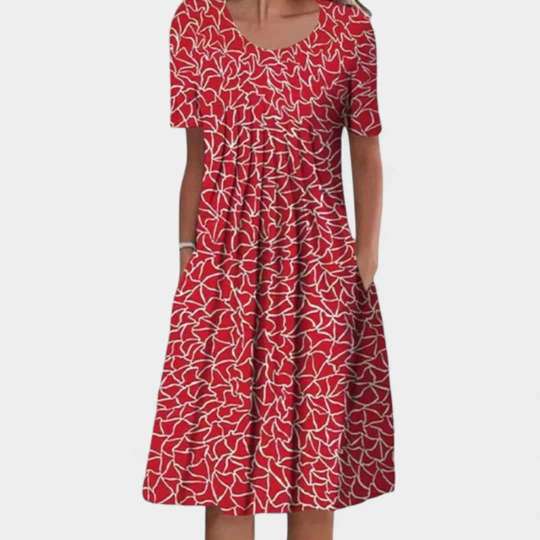 Andrea – Květinové šaty s kapsami