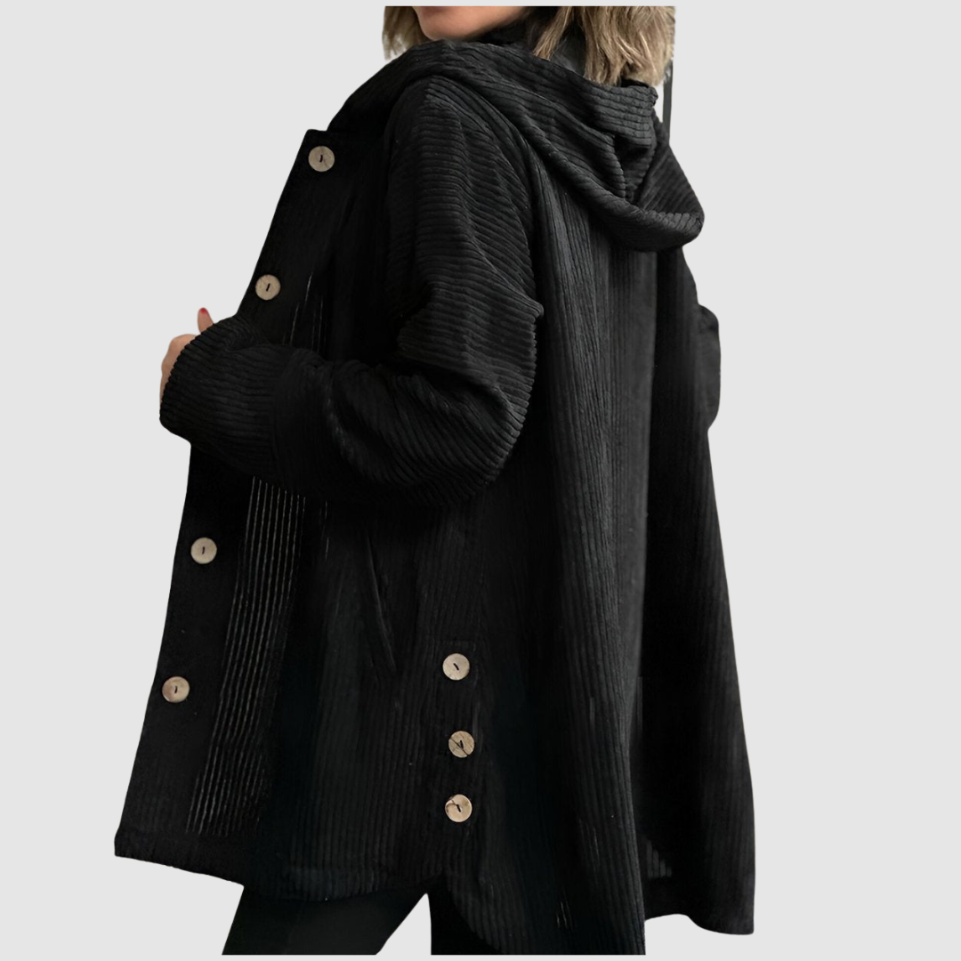 Stella - Pohodlná sametová bunda s kapucí