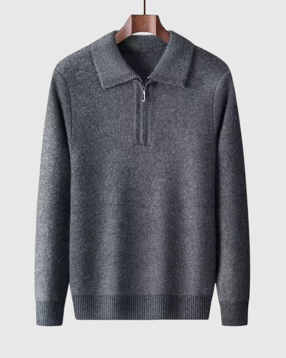 Libuše- Kašmírový svetr s čtvrtovým zipem Gstaad