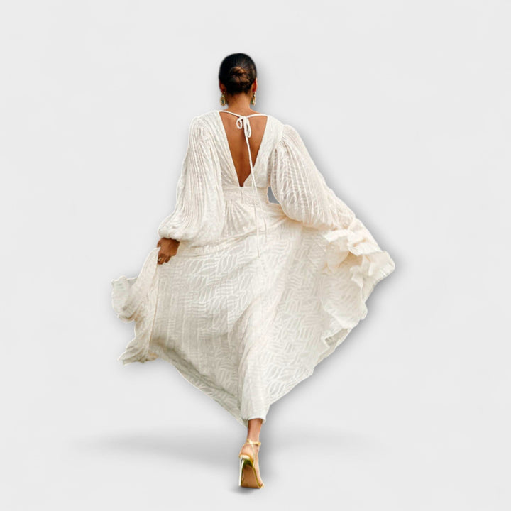 Elsa - Krémové Maxi Šaty od Allegory