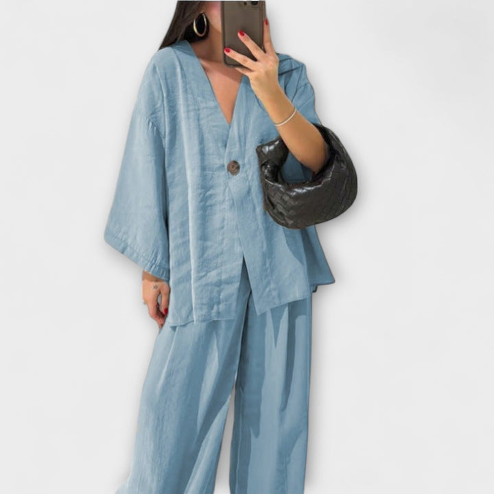 Jacqueline - Dvouvrstvý top a kalhoty