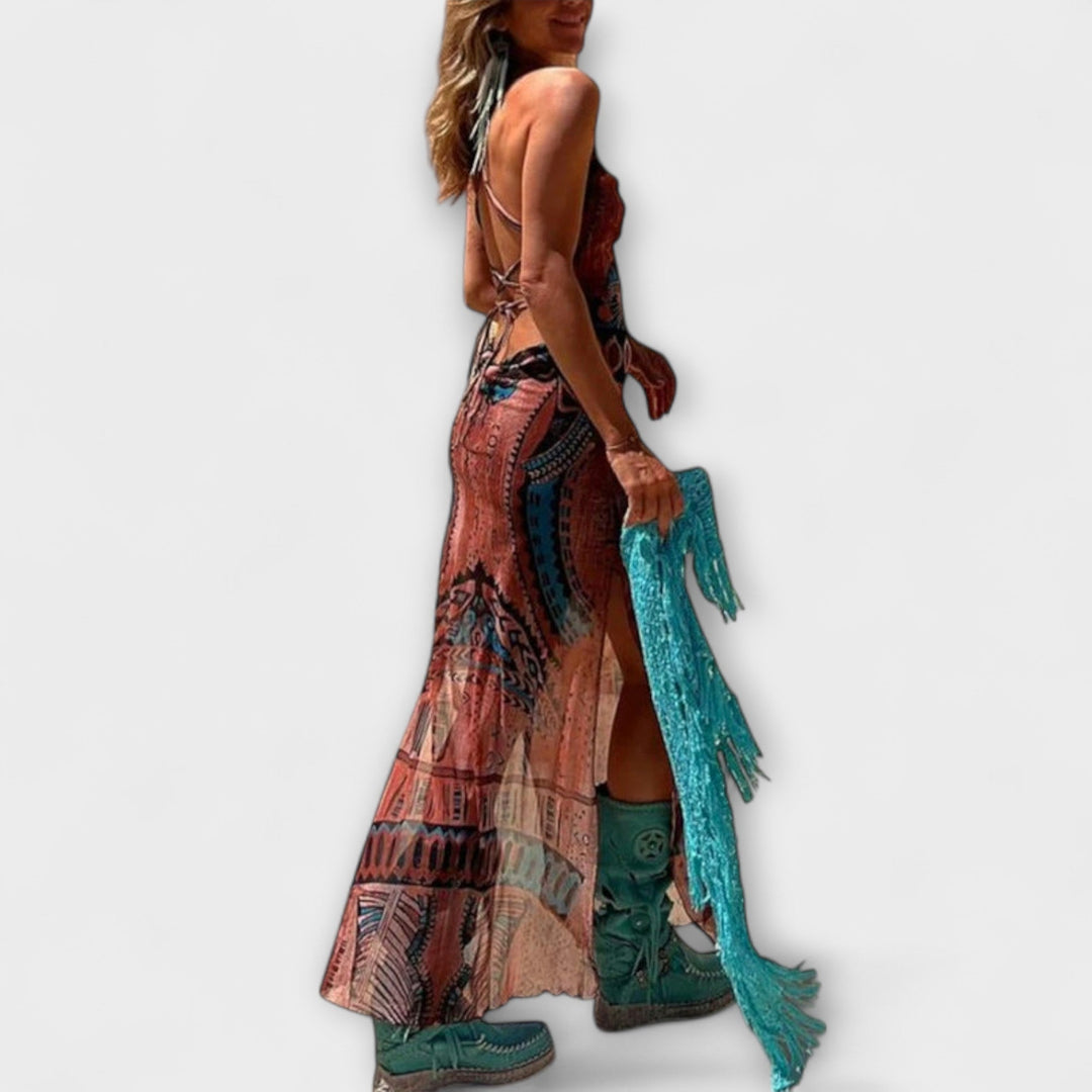 Poplatek - Unikátní Midi Šaty s Límcem