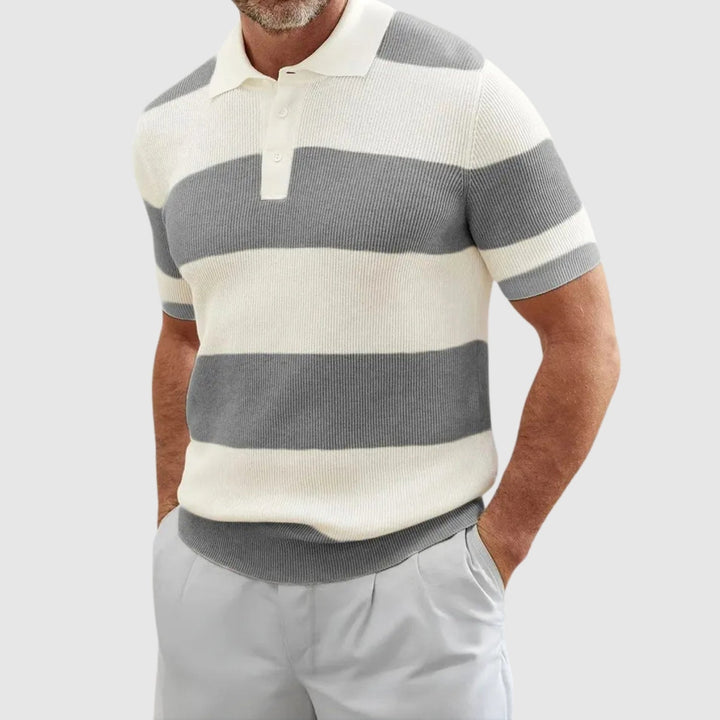 Libuše – Žebrované polo tričko s pruhy