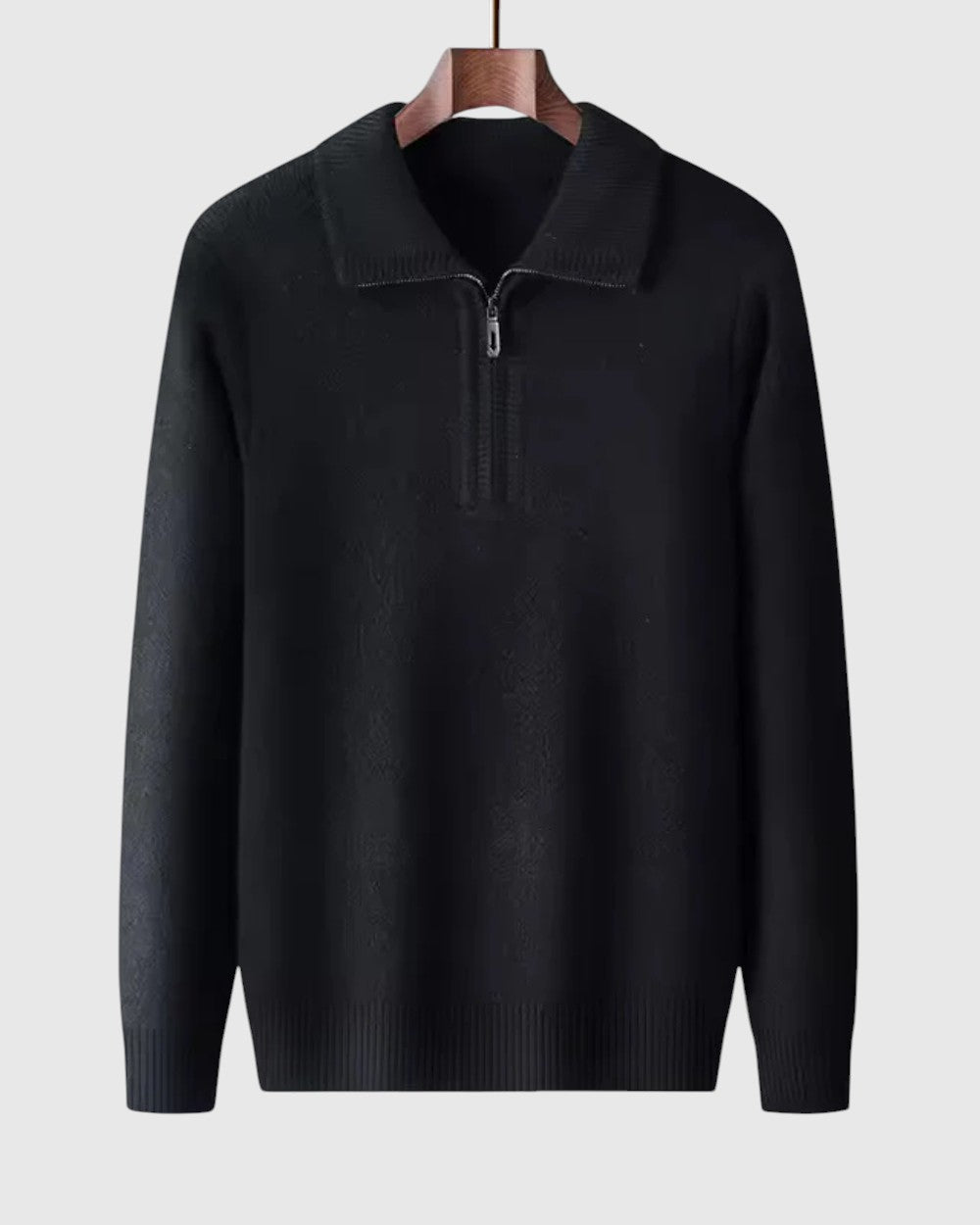 Libuše- Kašmírový svetr s čtvrtovým zipem Gstaad