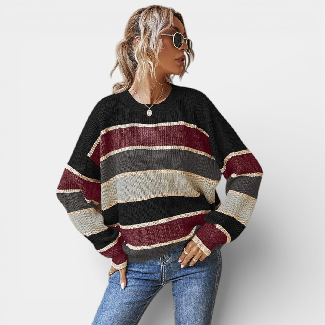 Barbora – Pruhovaný pletený svetr