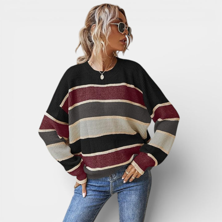 Barbora – Pruhovaný pletený svetr