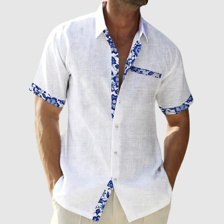 Libuše – Košile s krátkým rukávem a kontrastními detaily