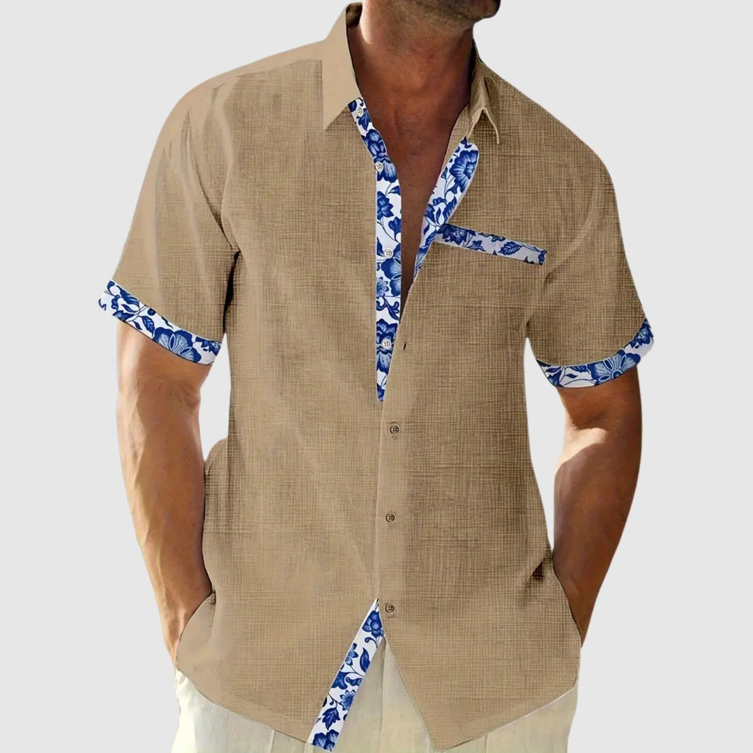 Libuše – Košile s krátkým rukávem a kontrastními detaily