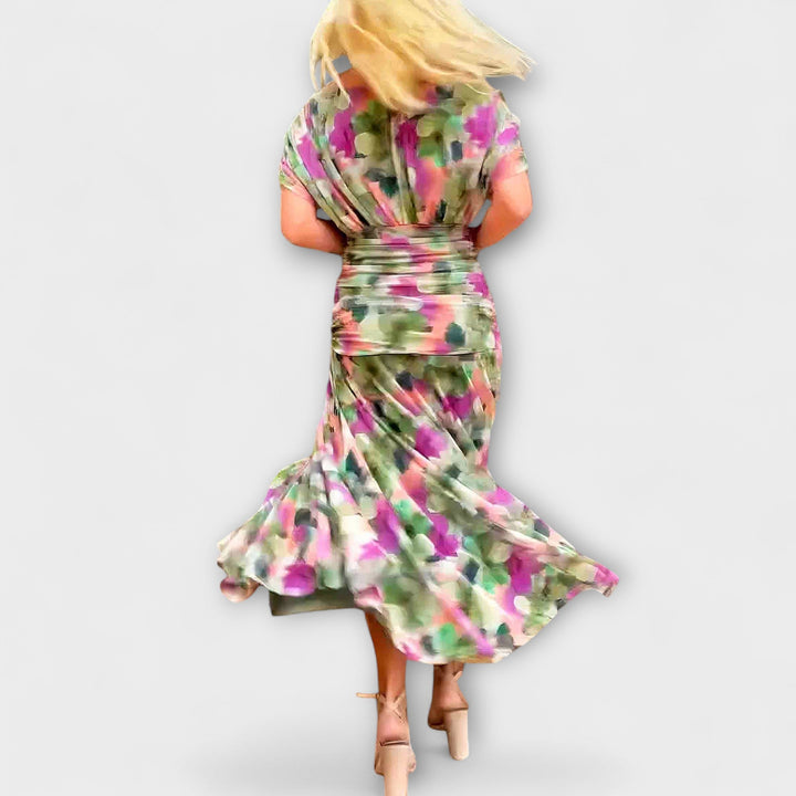 Aurora - Stylové maxi šaty s V-výstřihem