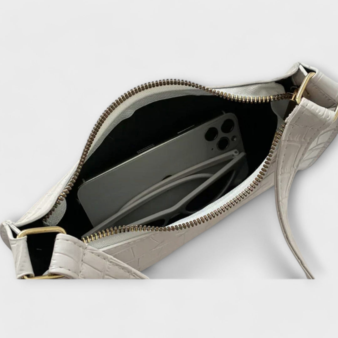 Cécile. - Lesklá kožená taška