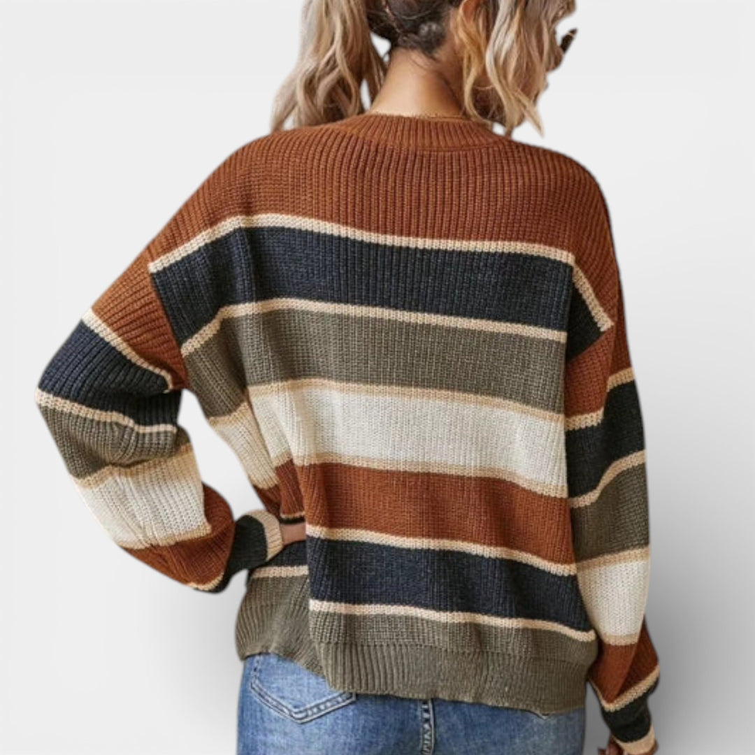 Barbora – Pruhovaný pletený svetr
