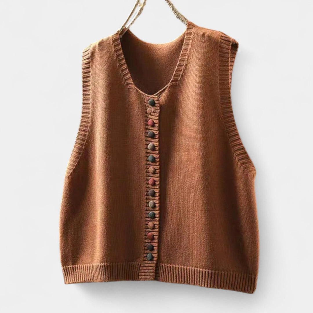 Karmen – Elegantní pletená vesta pro každodenní styl