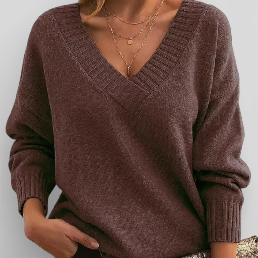 Ivana – Dámský svetr s V-výstřihem