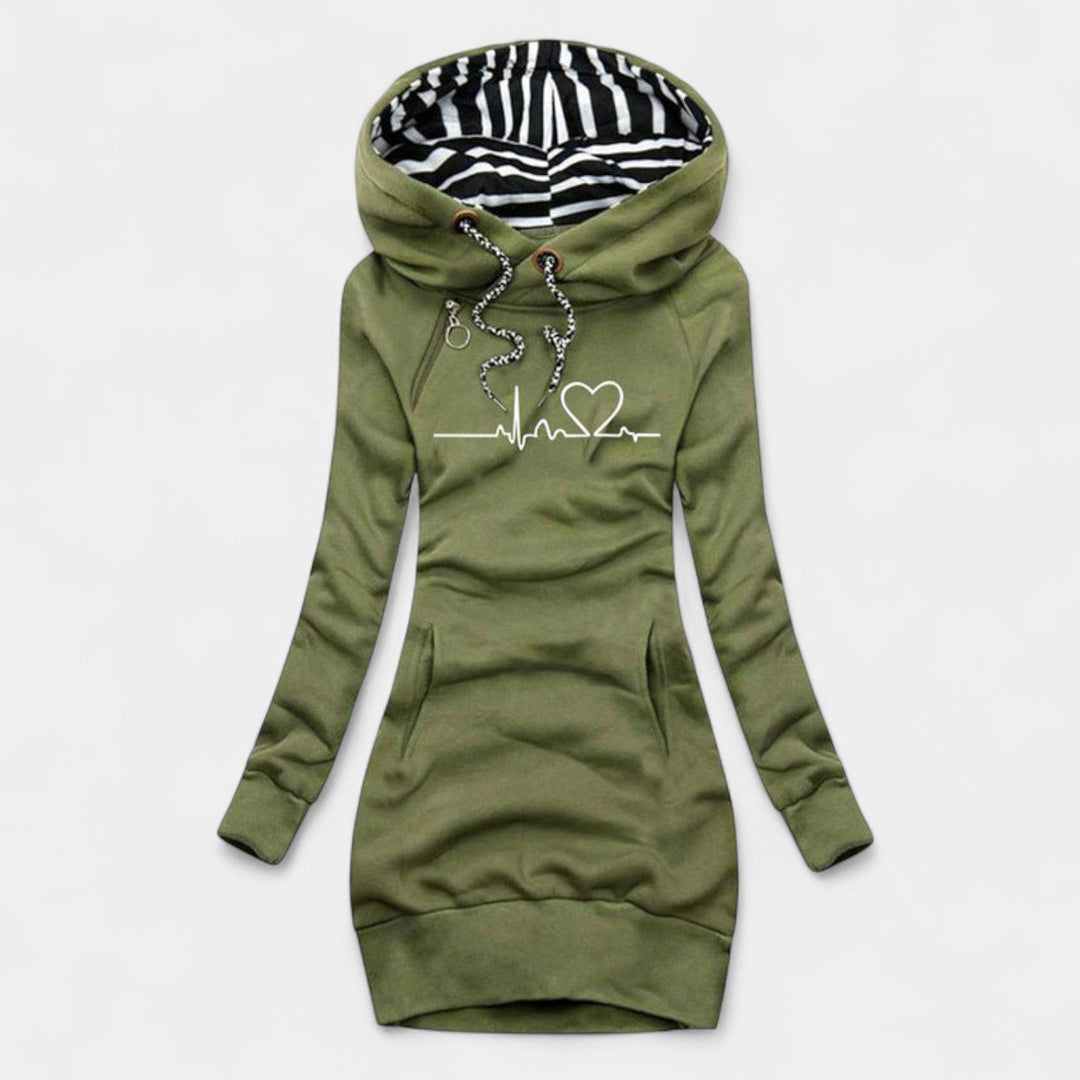 Cristina – Svetr šaty s motivem srdce