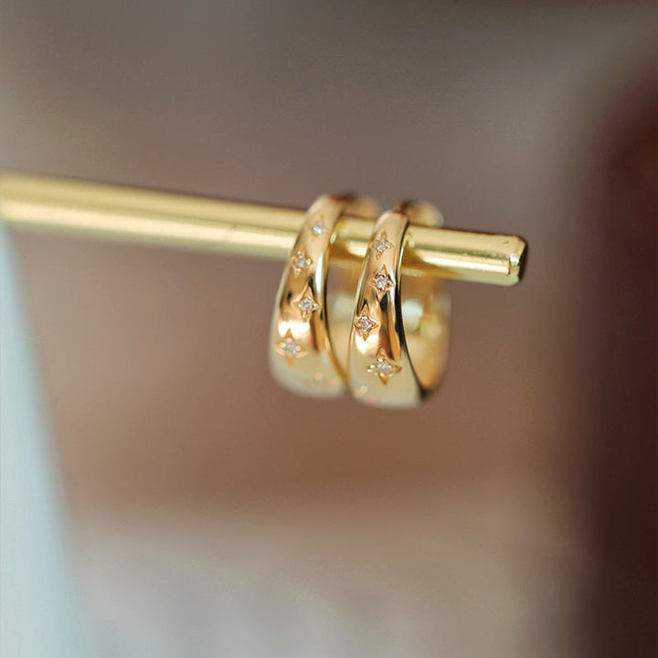 Luxusní zlaté a stříbrné náušnice