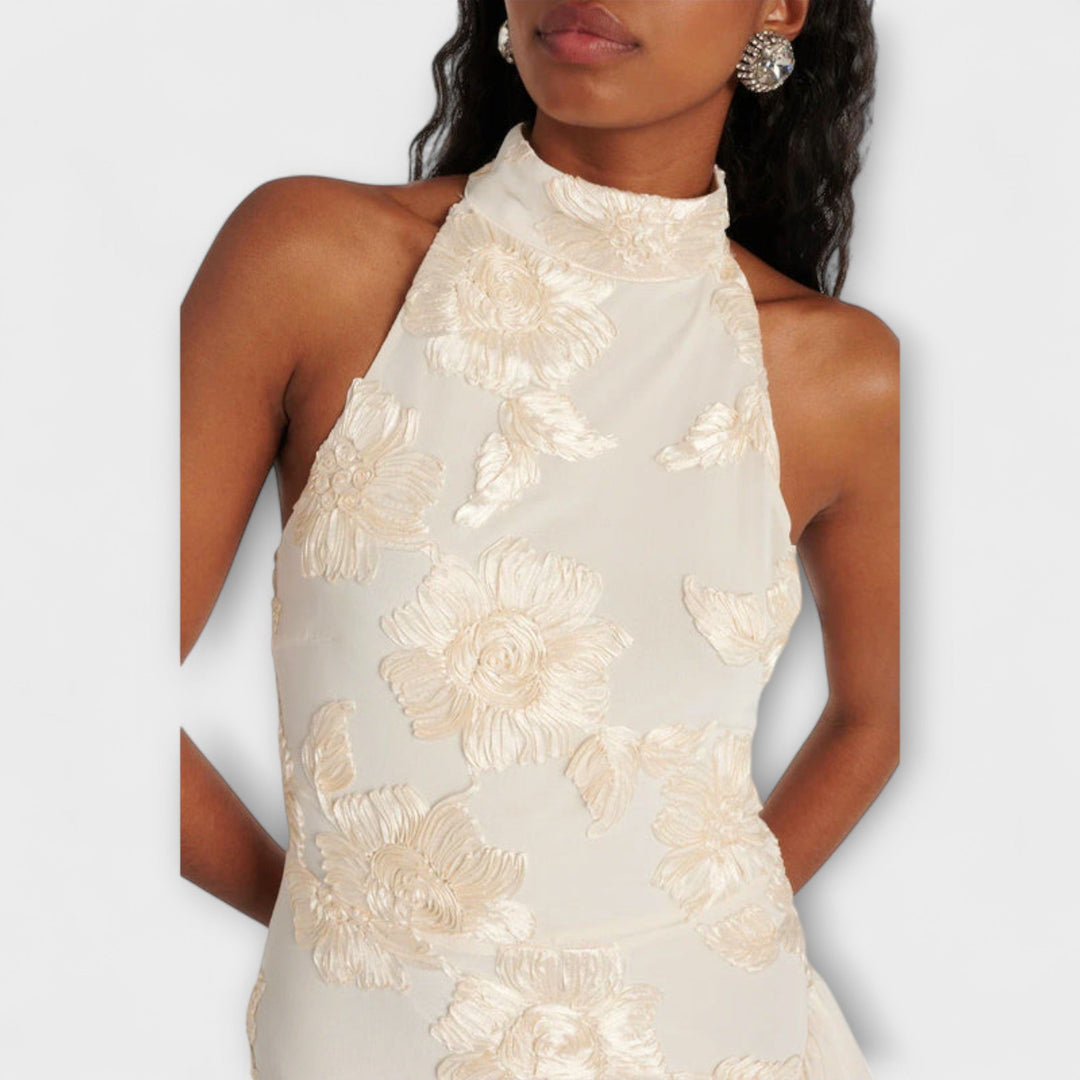 Karen - Maxi šaty s květinovými aplikacemi