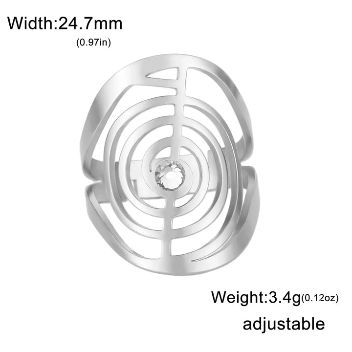 Kroužek se spirálovým drahokamem