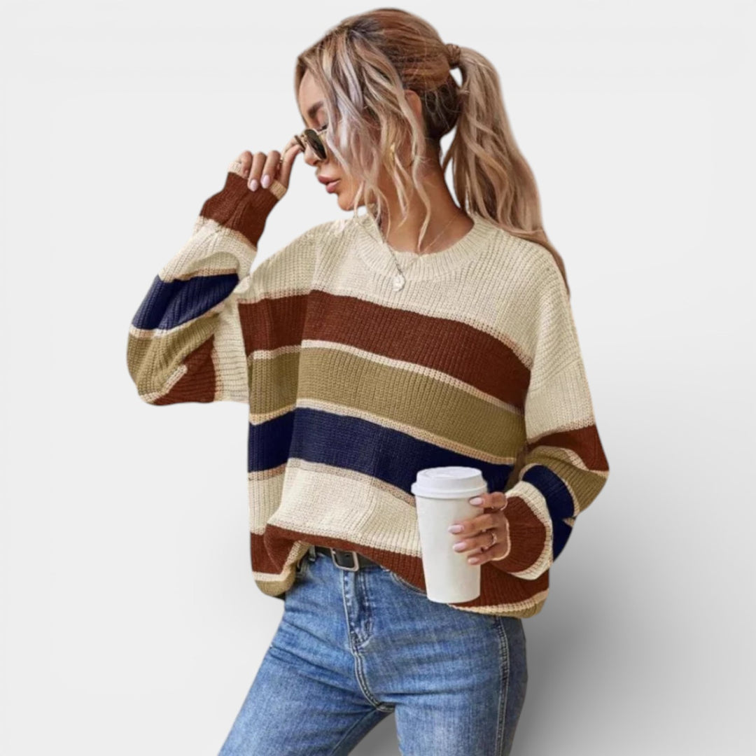 Barbora – Pruhovaný pletený svetr
