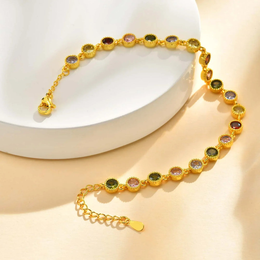 Náramek s kouzlem zářivé duhy