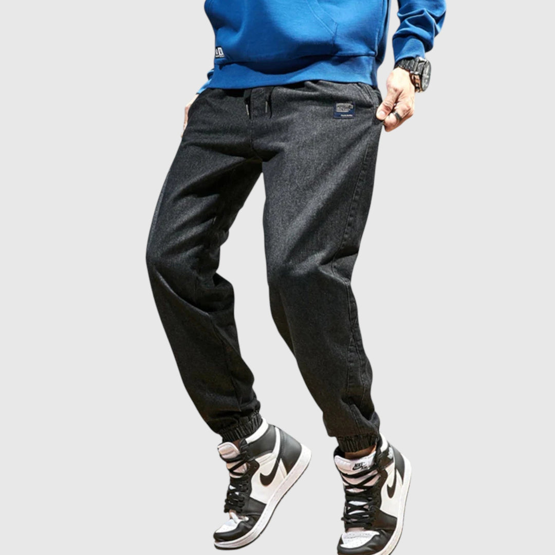 Elegantní džínové jogger kalhoty