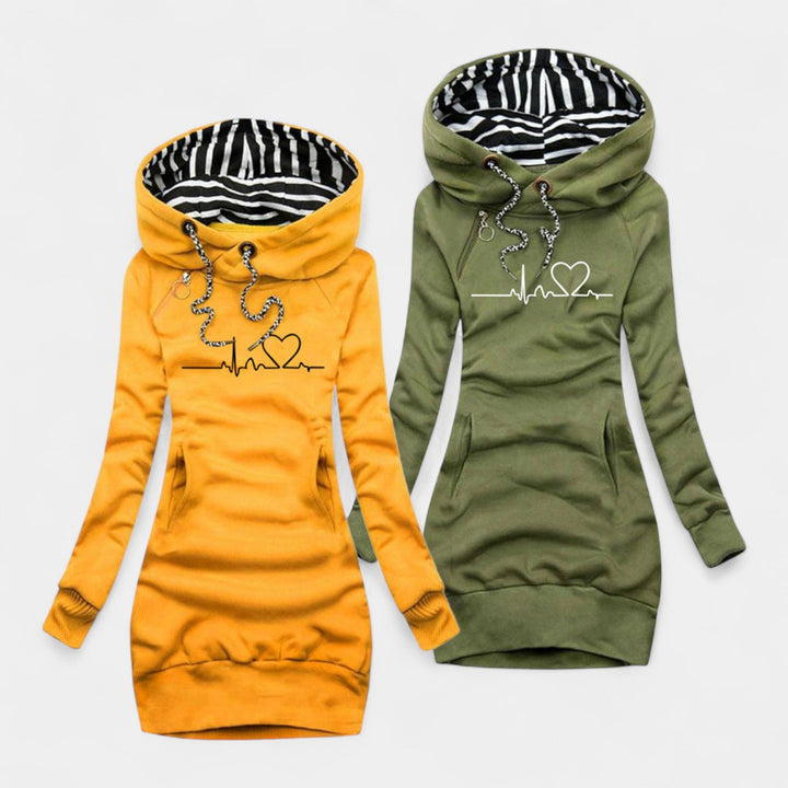 Cristina – Svetr šaty s motivem srdce