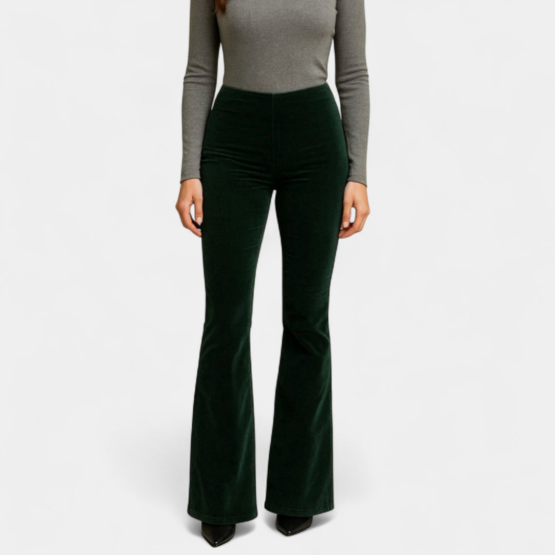 Renata – Manšestrové kalhoty s rozšířenými nohavicemi