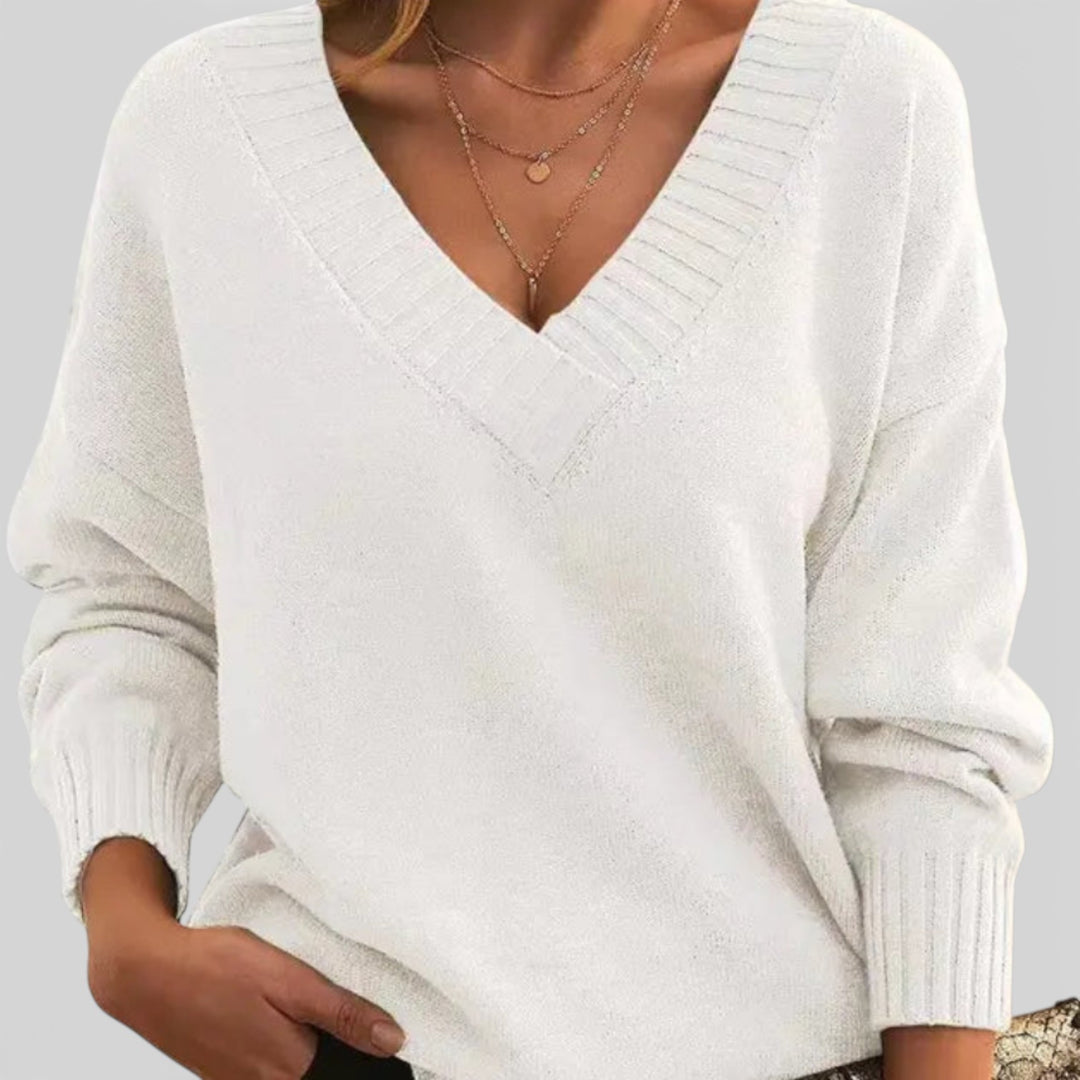 Ivana – Dámský svetr s V-výstřihem