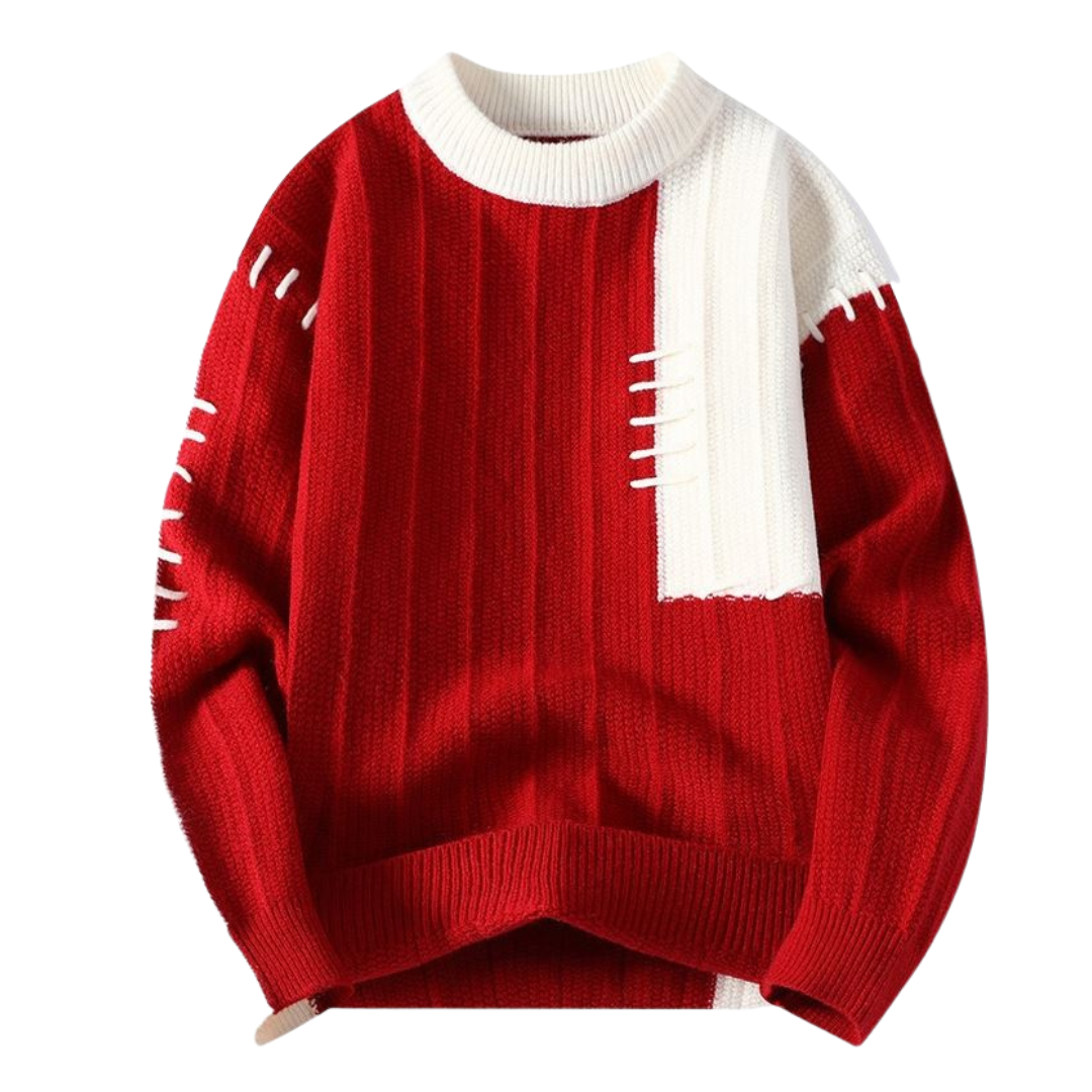 Svetr s Šicími Akcenty ve Dvou Barvách