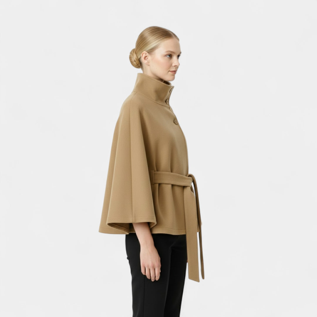 Ivanna – Elegantní dámský kabát s vysokým límcem