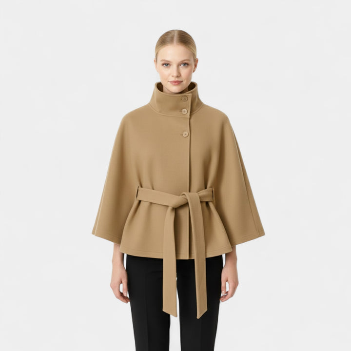 Ivanna – Elegantní dámský kabát s vysokým límcem