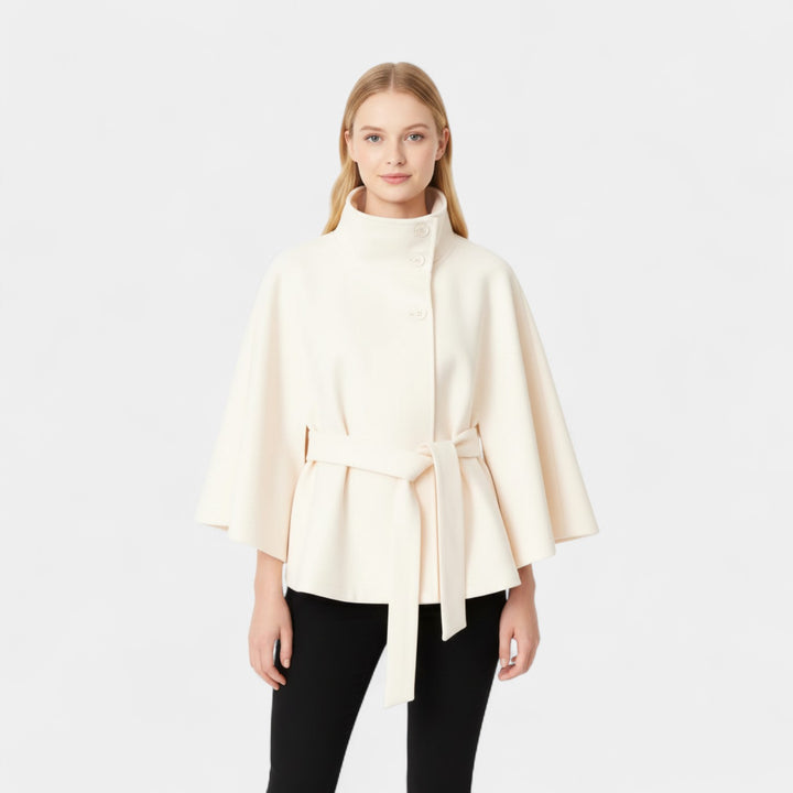 Ivanna – Elegantní dámský kabát s vysokým límcem