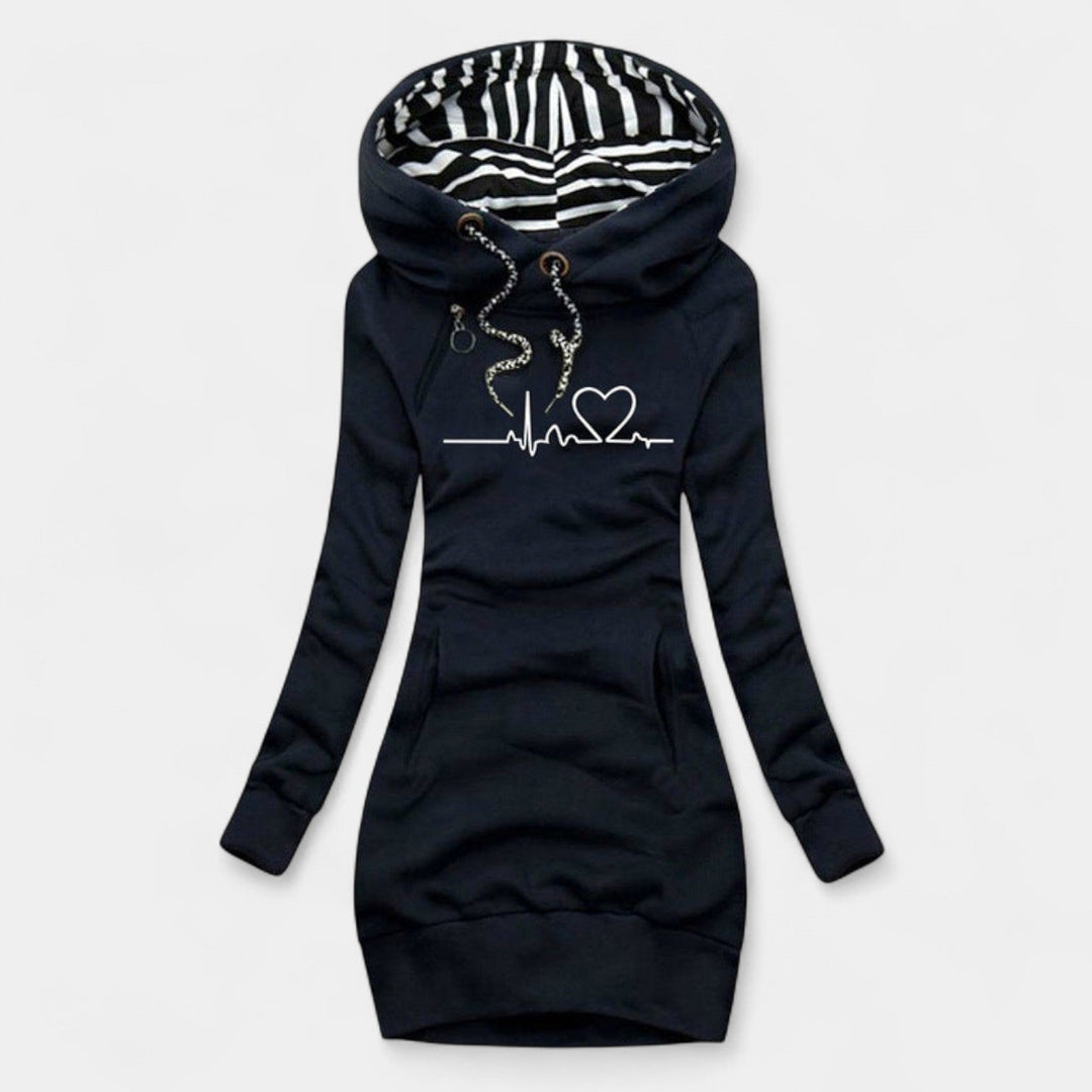 Cristina – Svetr šaty s motivem srdce