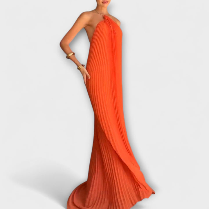 Poppy - Stylové šaty s plisovaným výstřihem