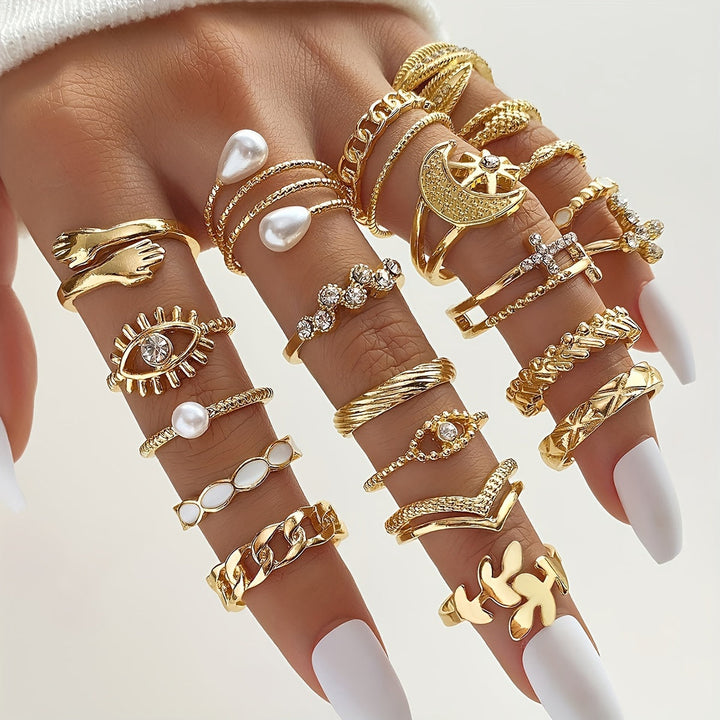 Vintage Mix & Match Prstenová Sada